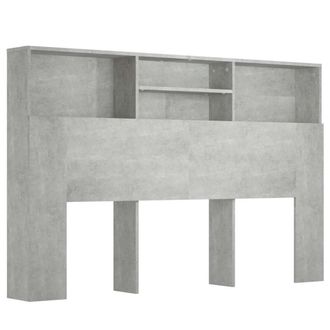 vidaXL Mueble Cabecero Gris Hormig&oacute;n 160x19x103,5 Cm Vidaxl