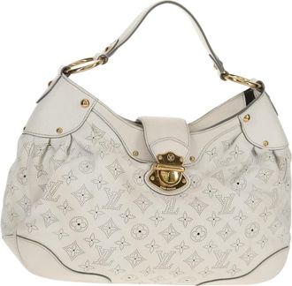 Louis Vuitton Solar Handbag Mahina Leather White Leather Handbag (Pre-Owned)