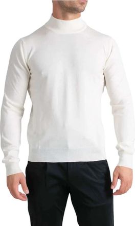 Paolo Fiorillo Lupetto - Heren - Coltruien - Wit - 2XL - Wol - Truien & Vesten