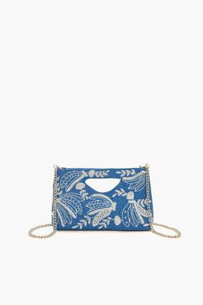 America & Beyond Womens Nana Beaded Handbag In Blue