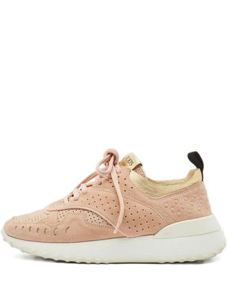 Tod's perforated-leather sneakers - Pink