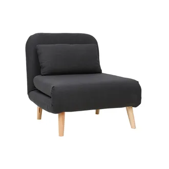 Miliboo Miliboo - Poltrona Letto Convertibile In Tessuto Grigio Scuro Amiko