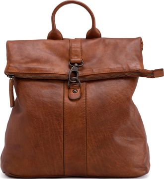 Gianni Conti Leather Backpack - Genuine Italian Leather Rucksack with Multiple Compartments & Adjustable Straps - Luxury Travel & Work Bag - Made in Italy - Jesse 