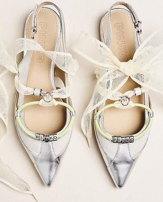 Anthropologie PINKO Gianira 30 Pointed Toe Slingback Flats