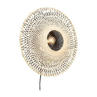 QAZQA Oriental Wall Light Bamboo 50 cm with Plug - Rina