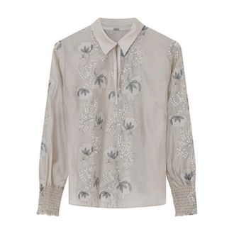 Gustav Dames, Blouses & Shirts, Grijs, Maat: M