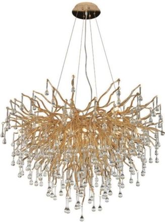 OEM Slimetree 60 - L&aacute;mpara De Ara&ntilde;a Moderna Con Ramas De &Aacute;rbol Doradas 60 Cm