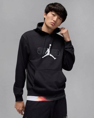 Nike Jordan Air Jordan Sport Crossover Hoodie Mens Black Fleece Long Sleeve DSGL1315