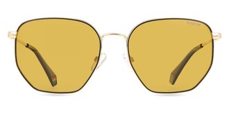 Polaroid PLD 6214/S/X Polarized DYG/MU Mens Sunglasses Gold Size 56