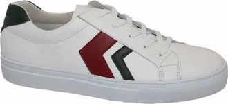 Eric Michael Womens Cosmo Leather Sneaker In Navy/ Blue/ Red