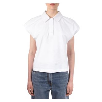 Msgm Polo Shirts, female, White, Size: XS Msgm T-shirts and Polos