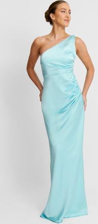Six Stories One Shoulder Gathered Bridesmaid Dress in Turquoise at Nordstrom, Size 10