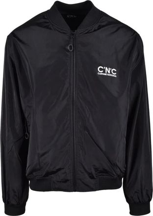 Costume National Stijlvolle Polyesterjas - Heren - Bomber jackets - Zwart - S - Polyester - Jassen