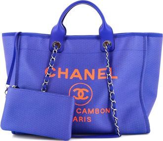 Chanel Borsa a spalla Deauville NM Tote Mixed Fibers media - Blu