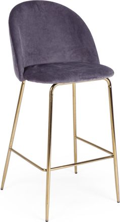 BIZZOTTO Barhocker Carry mit Samtbezug in Dunkelgrau