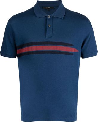 Gucci logo-print cotton polo shirt - Blue