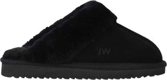 Jack Wills Dames/Dames Su&egrave;de Met Nepbont Gevoerde Muiltjes (Zwart)
