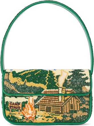 Staud Tommy Beaded Shoulder Bag in Camp Staud at Nordstrom