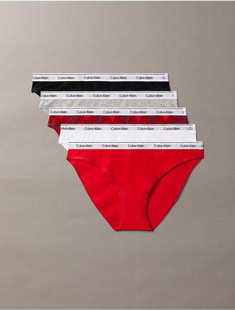 Calvin Klein Womens Icon Logo 5-Pack Low Rise Bikini - Multi - XL
