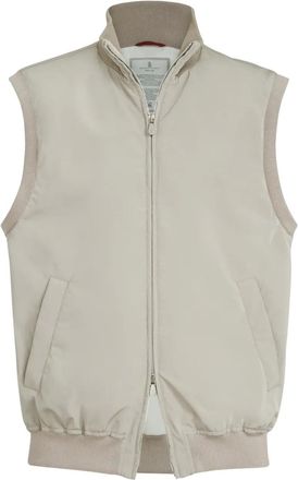 Brunello Cucinelli Gewatteerde bodywarmer - Beige