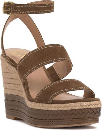 Vince Camuto Esmia Ankle Strap Platform Wedge Sandal in Reishi at Nordstrom Rack, Size 8.5