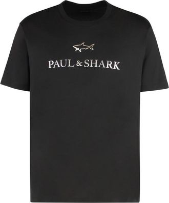 Paul & Shark Black Logo Crew Neck T-Shirt