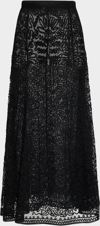 Ulla Johnson Katja Sheer Embroidered Skirt