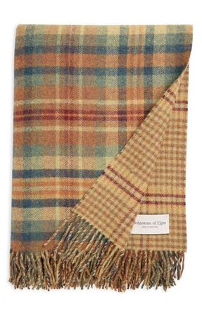 Johnstons of Elgin Plaid Wool Throw Blanket in Multi Check/Gun Club at Nordstrom