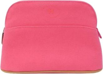 Herm&egrave;s Pre-owned Bolide Canvas Pouch - Dames - Vintage Clutch - Roze - ONE Size - Vintage