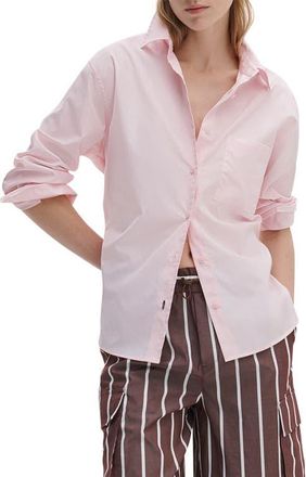 Rag & Bone Connie Cotton Poplin Button-Up Shirt in Peony at Nordstrom, Size Medium