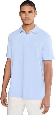 Polo Ralph Lauren Classic Fit Stretch Oxford Mesh Polo Mens Clothing Office Blue/White : 2XL, Elastane/Cotton