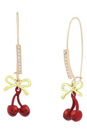 Betsey Johnson Spooky Cherry Earrings in Red at Nordstrom
