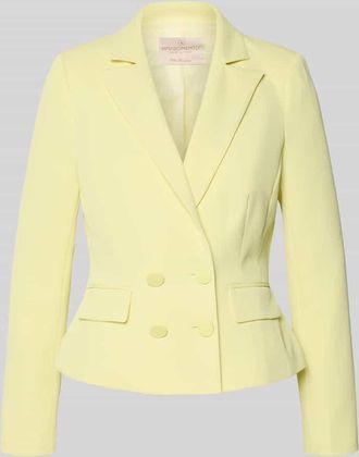 Rinascimento Rinascimento Blazer mit Reverskragen und doppelreihigem Knopfverschluss in GELB, Gr&ouml;&szlig;e XL
