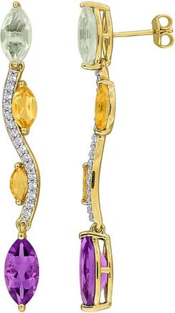 Rina Limor Gold-Plated Silver 7.26 Ct. Tw. Gemstone Earrings
