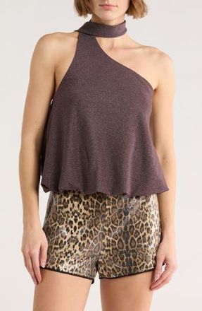 Le Lis Blanc Deux One-Shoulder Tank in Dark Brown at Nordstrom Rack, Size X-Small