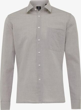 Genti Shirt seersucker | Taupe