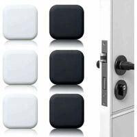 OEM Tope De Puerta De Pared Blanco/negro De 45 Mm X 45 Mm, Paquete De 6, Topes De Puerta De Goma Autoadhesivos, Topes Para Manijas De Puerta - Crezuo