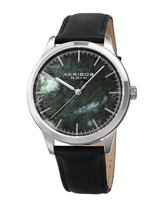 Akribos XXIV Akribos Xxiv Mens Leather Watch