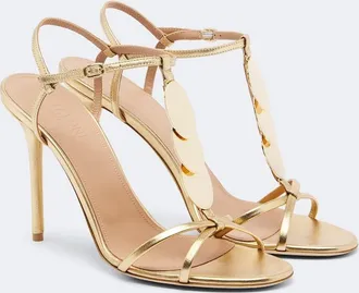 Malone Souliers Kali embellished metallic leather sandals
