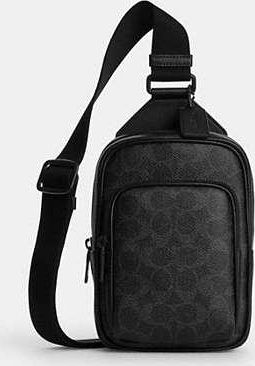 Coach Mens Racer Sling Pack in Black | Leather