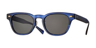 Eyevan 7285 Hank Sun Polarized ULMR Mens Sunglasses Blue Size 51