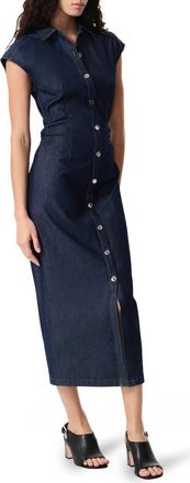 Rag & Bone Airflex Leah Cotton Blend Denim Shirtdress in Rinse at Nordstrom, Size 14