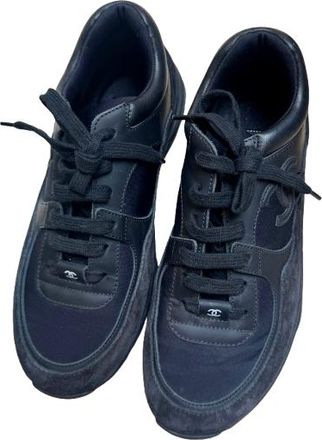 Chanel Black Classic Trainers Size 35.5