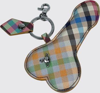 Vivienne Westwood Portachiavi in pelle sintetica con motivo tartan e logo Orb