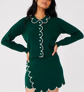 Rachel Antonoff Cupcake Cardigan In Green