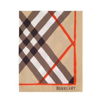 Burberry Foulard in Seta con Motivo Argyle - - Accessories - Donna - Multicolore - ONE SIZE
