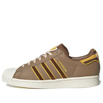 adidas Superstar Shoes Brown White Yellow IG3003