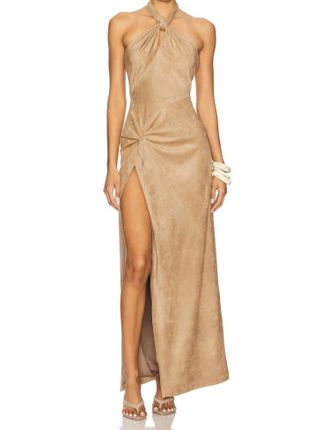 Ronny Kobo Brigita Dress In Tan
