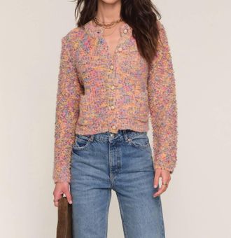 Heartloom Mari Crew Neck Cardigan In Confetti