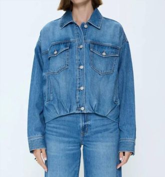 Pistola Denim Bibi Denim Bomber Jacket In Heartfelt